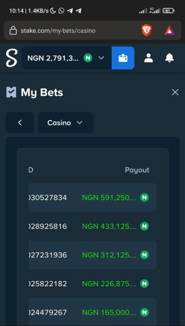 Winnings